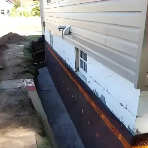 Basement Worx crew on a waterproofing job